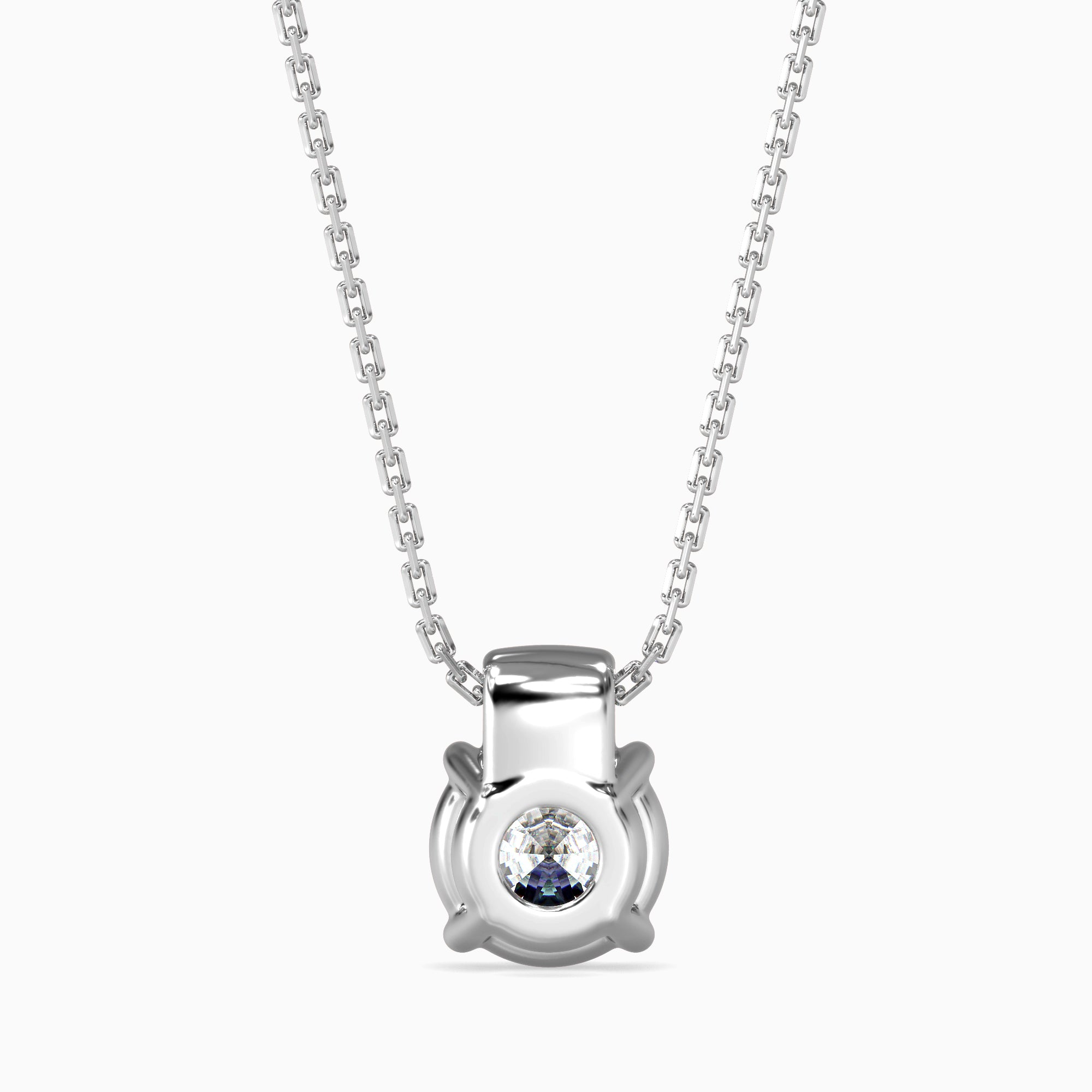 Flit Diamond Solitaire Pendant-Silver