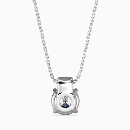 Flit Diamond Solitaire Pendant-Silver