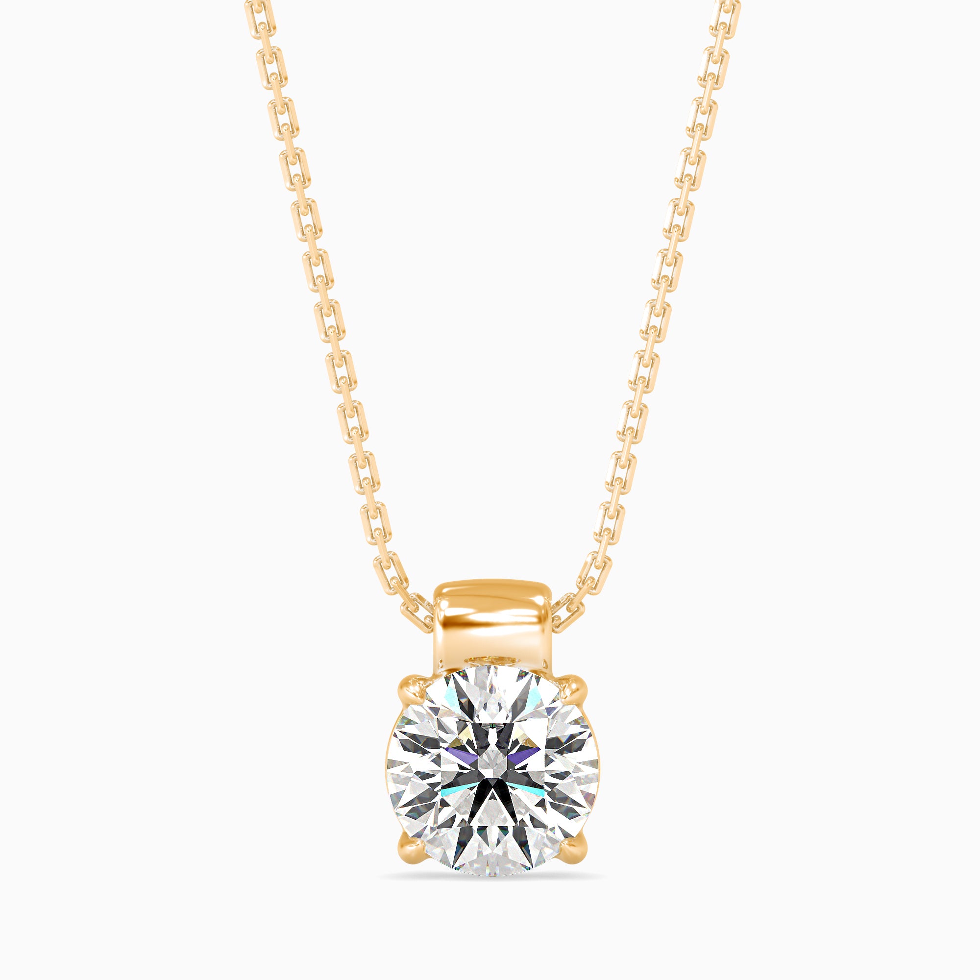 Flit Diamond Solitaire Pendant- golden