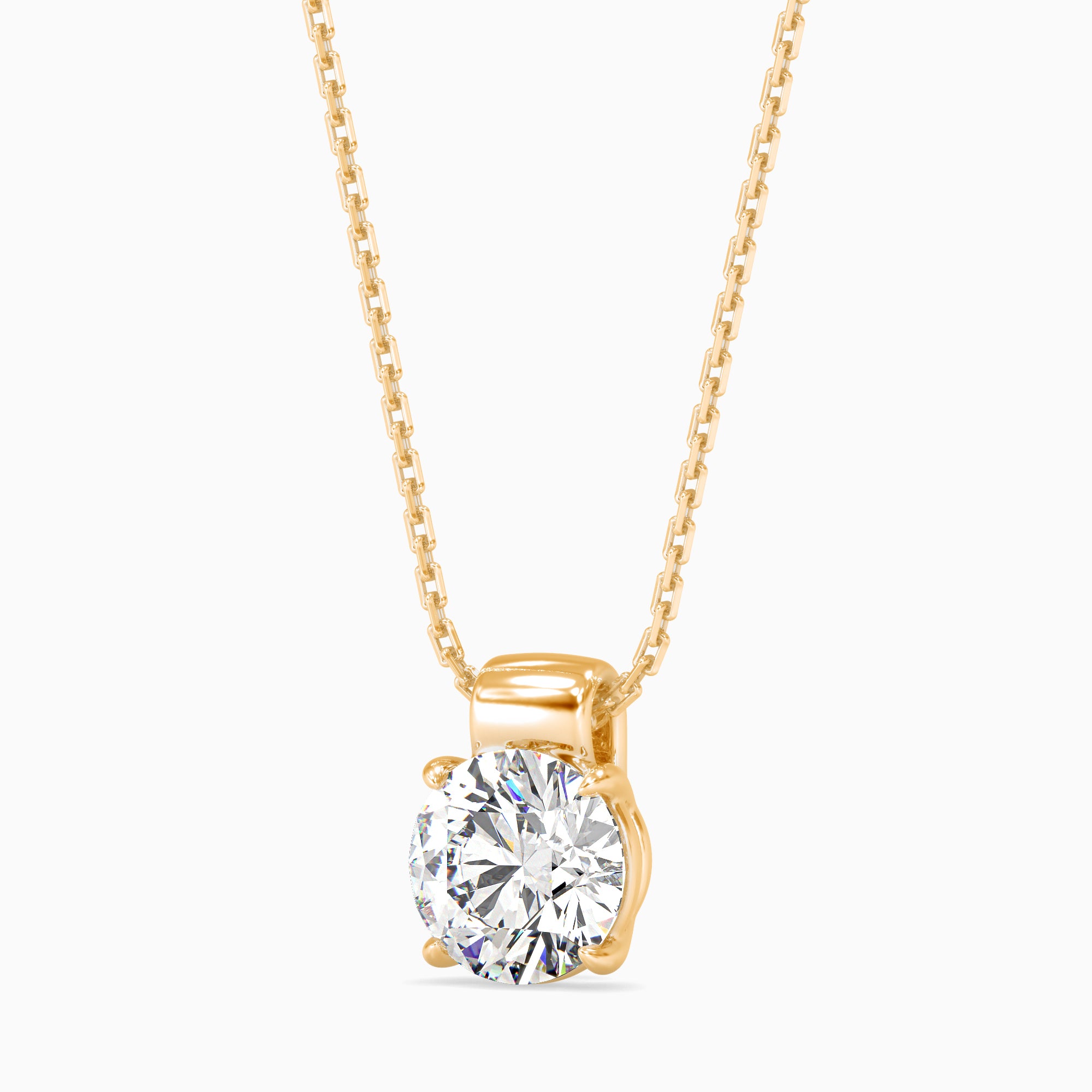 Flit Diamond Solitaire Pendant- golden