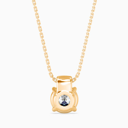 Flit Diamond Solitaire Pendant- golden