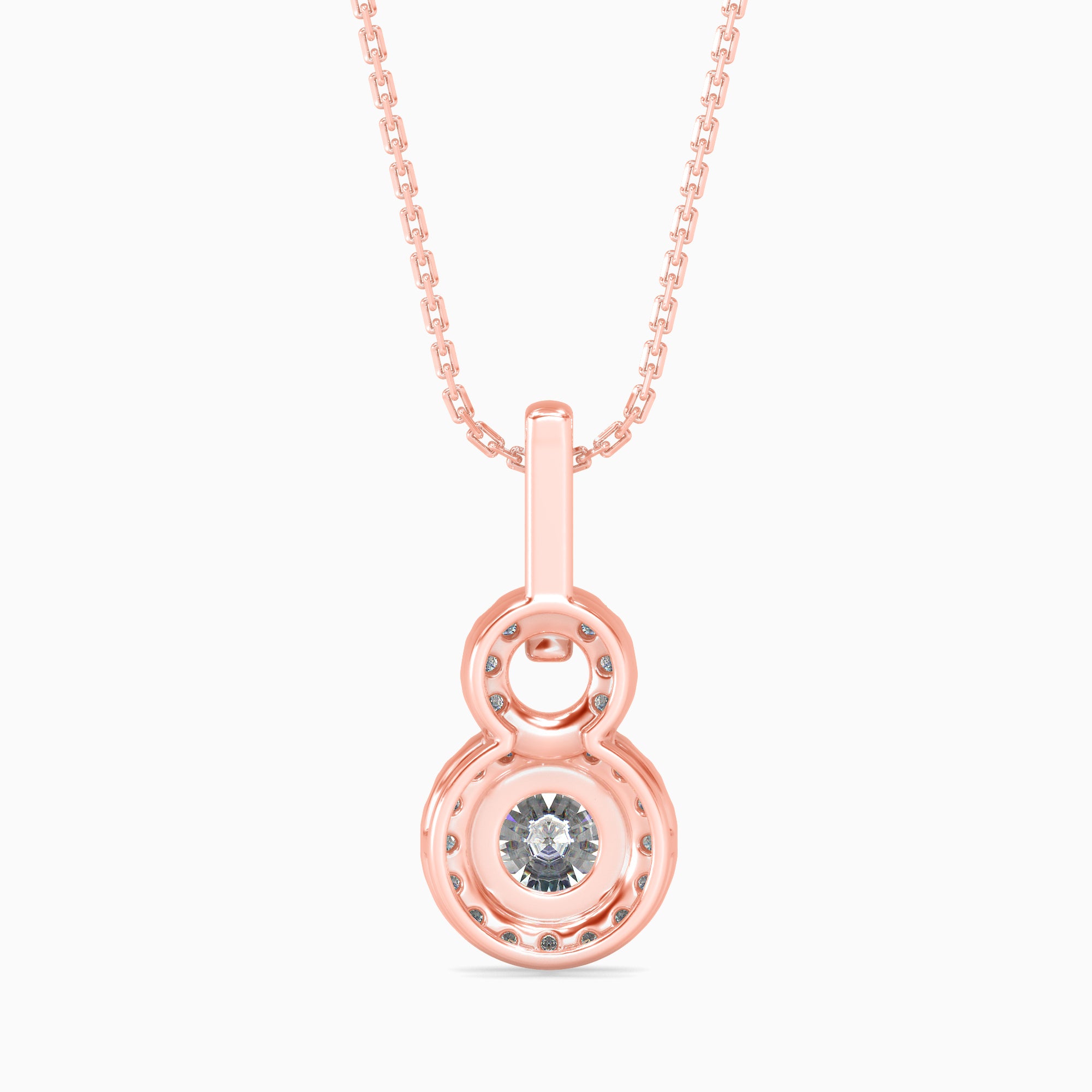 Percy Solitaire Diamond Pendant-Rose Gold
