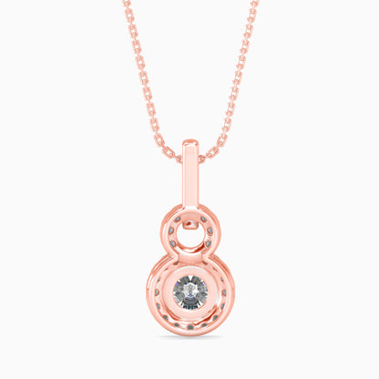 Percy Solitaire Diamond Pendant-Rose Gold