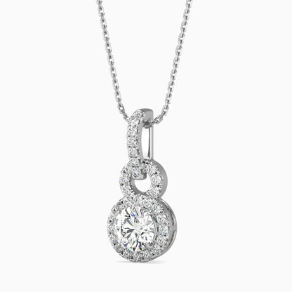 Percy Solitaire Diamond Pendant-Silver