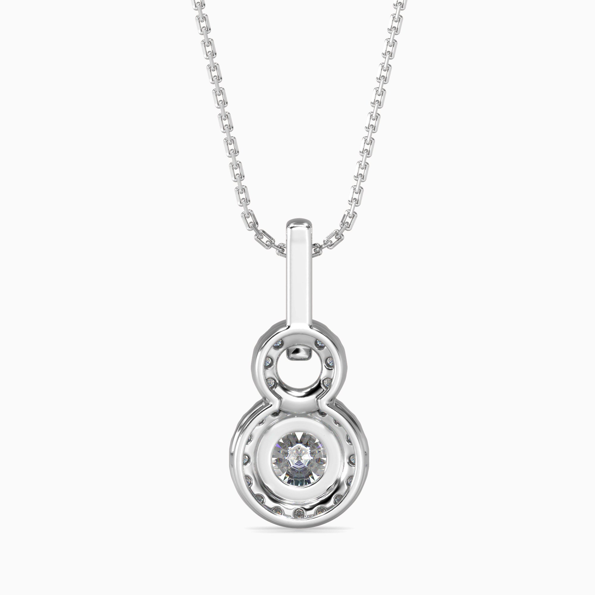 Percy Solitaire Diamond Pendant-Silver