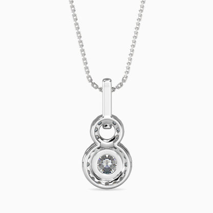 Percy Solitaire Diamond Pendant-Silver