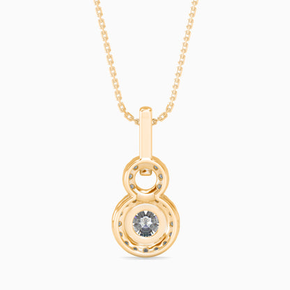Percy Solitaire Diamond Pendant-Golden