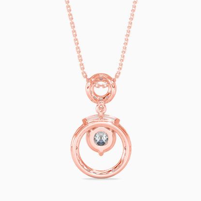 Clio Diamond Solitaire Pendant-Rose Gold
