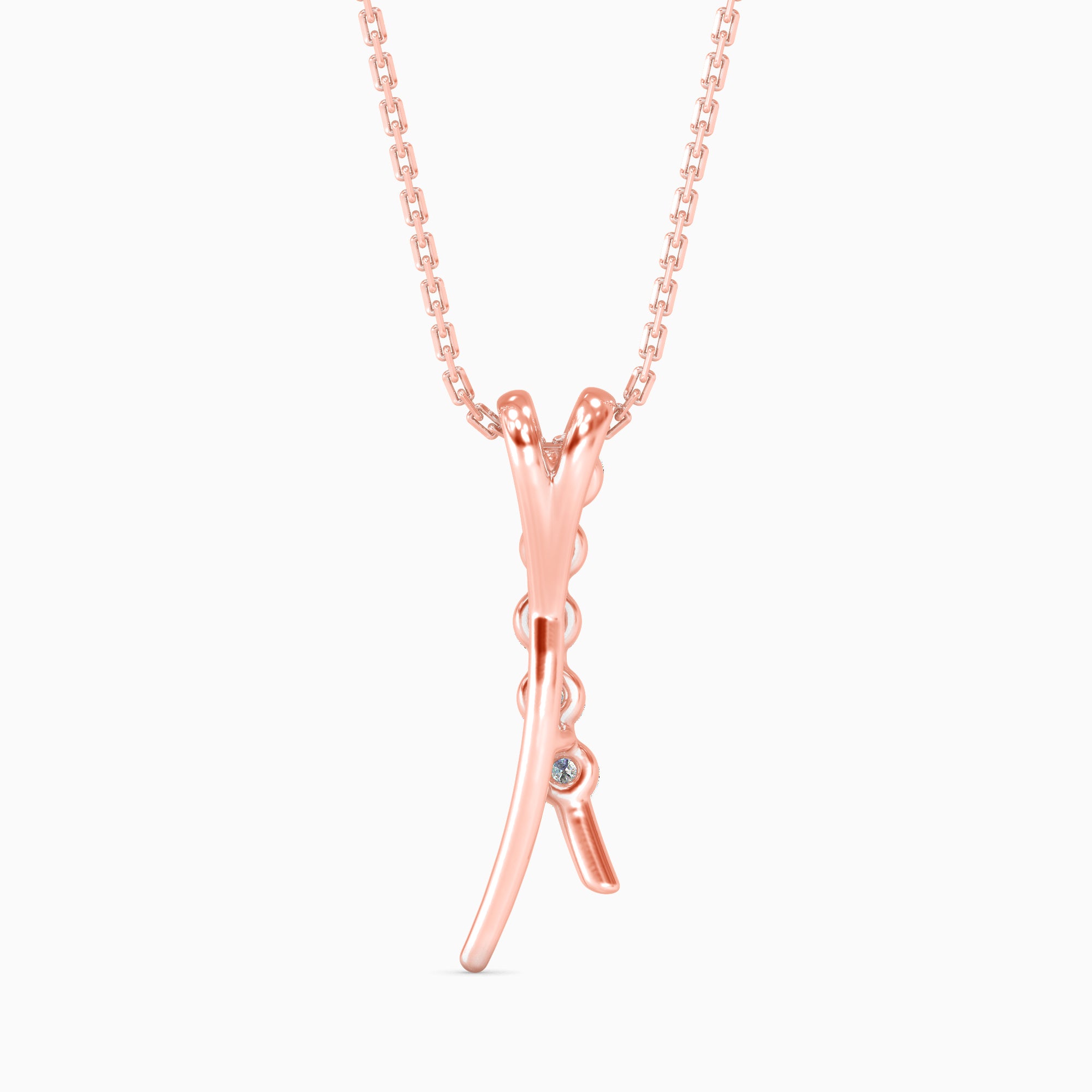 Fates Solitaire Diamond Pendant-Rose Gold