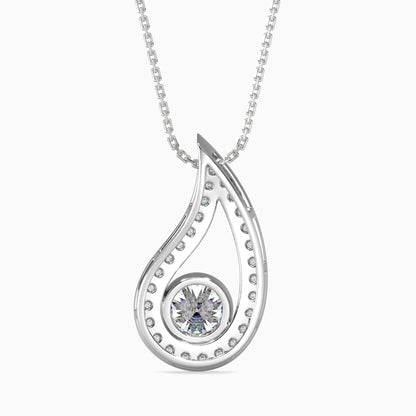 Trybik Diamond Solitaire Pendant-Silver