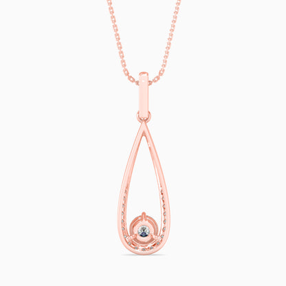 Scuttle Diamond Solitaire Pendant-Rose Gold