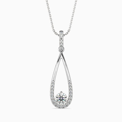 Scuttle Diamond Solitaire Pendant-Silver
