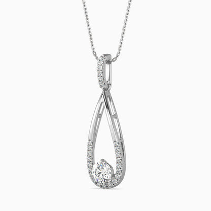 Scuttle Diamond Solitaire Pendant-Silver