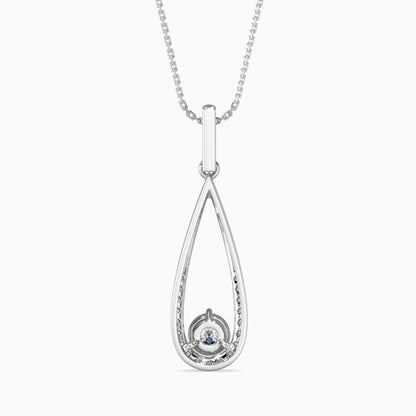 Scuttle Diamond Solitaire Pendant-Silver