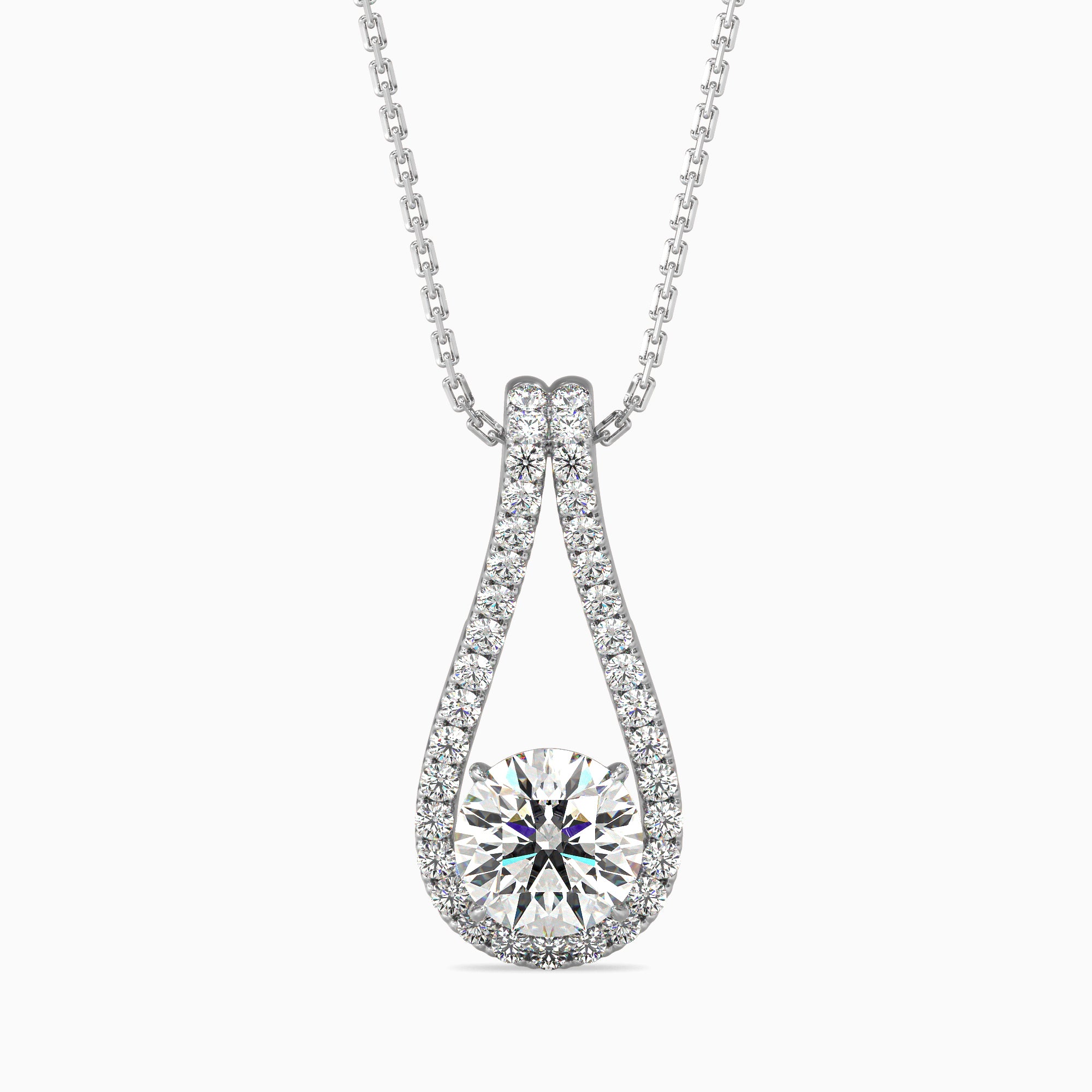 Giselle Solitaire Diamond Pendant-Silver
