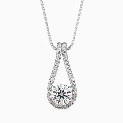 Giselle Solitaire Diamond Pendant-Silver