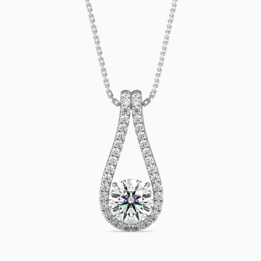 Giselle Solitaire Diamond Pendant-Silver