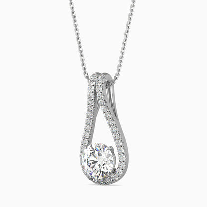 Giselle Solitaire Diamond Pendant-Silver