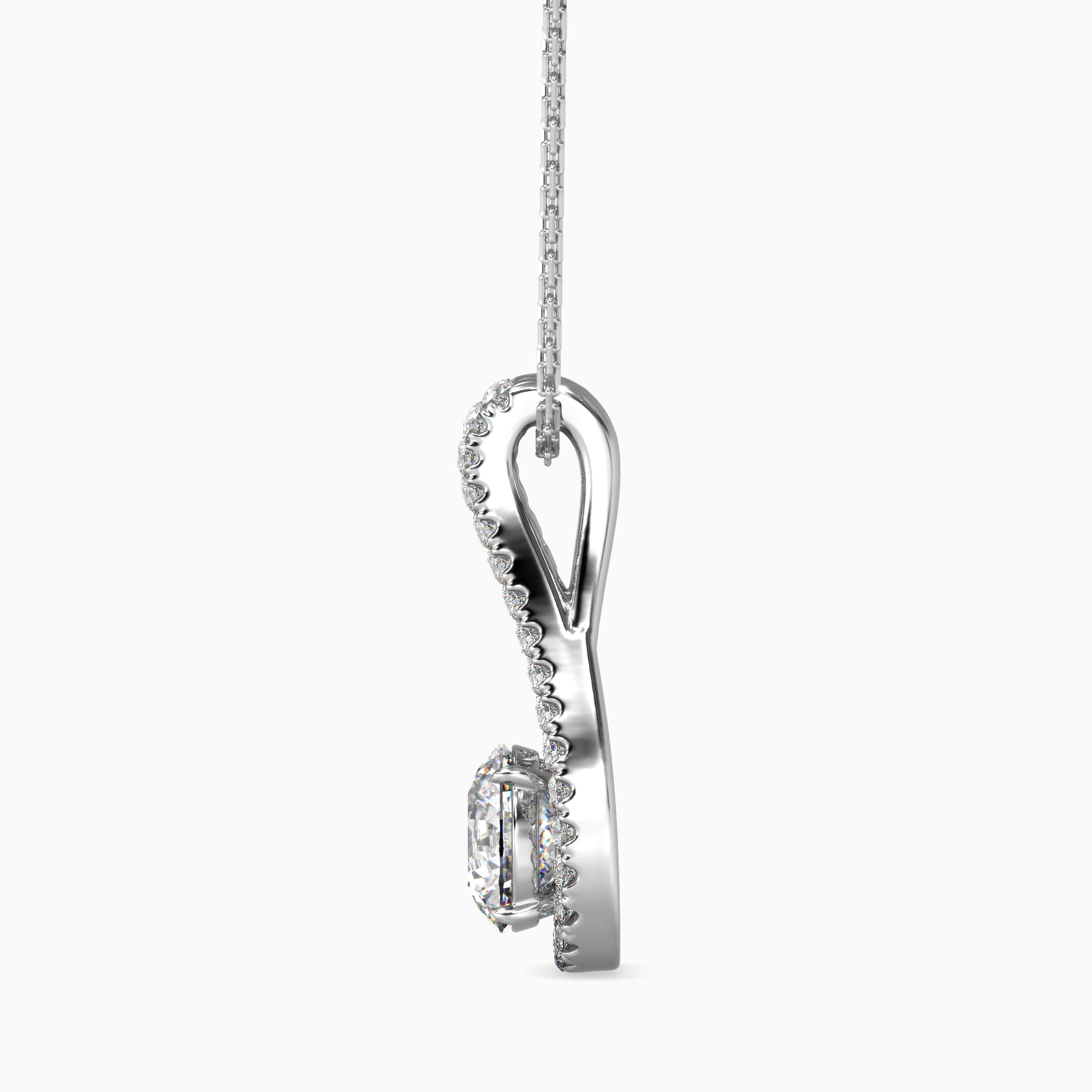 Giselle Solitaire Diamond Pendant-Silver