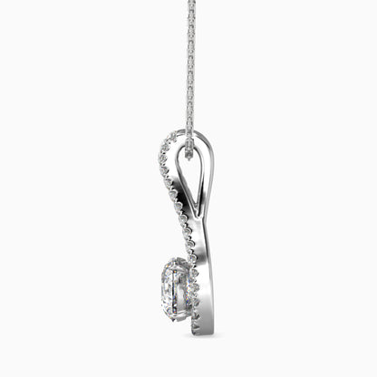 Giselle Solitaire Diamond Pendant-Silver
