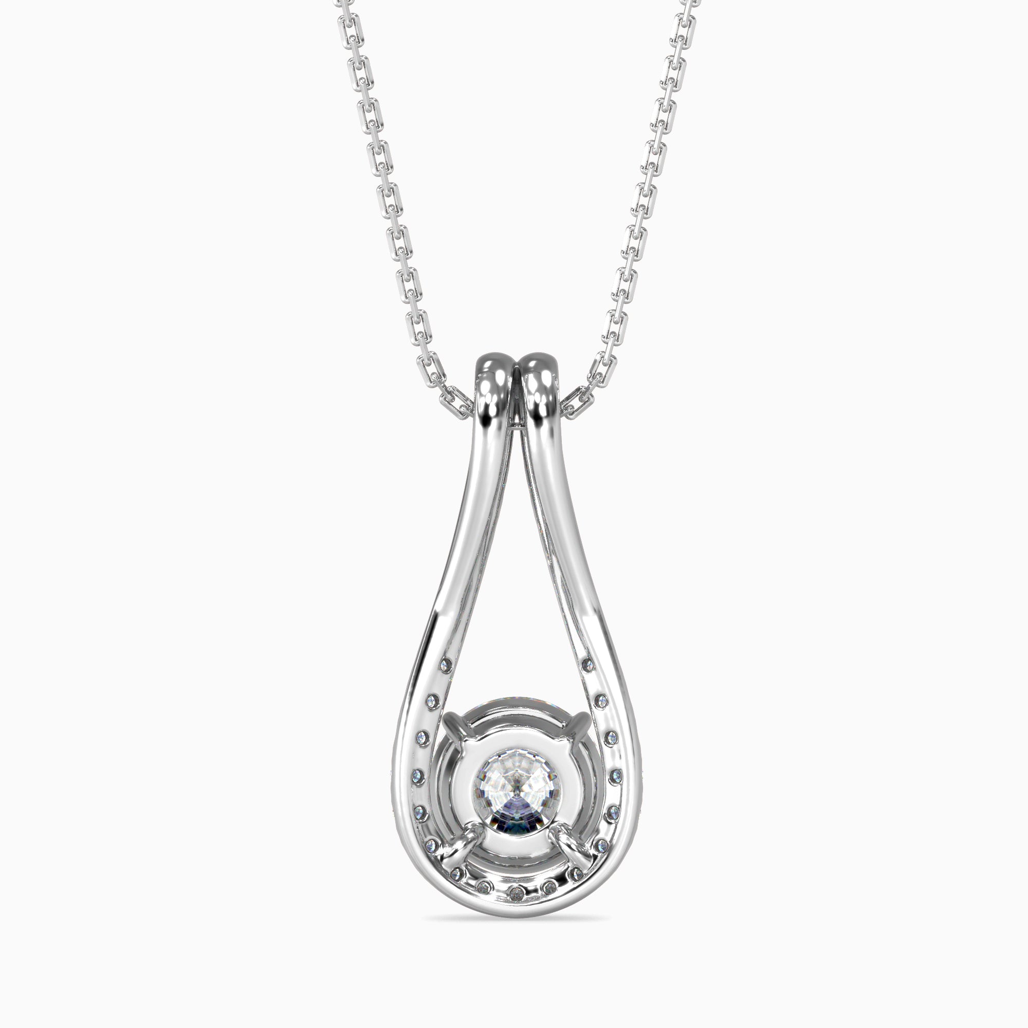 Giselle Solitaire Diamond Pendant-Silver