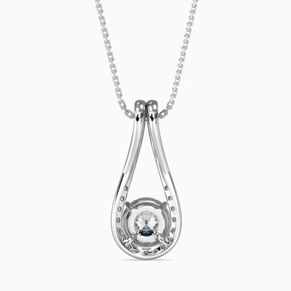 Giselle Solitaire Diamond Pendant-Silver