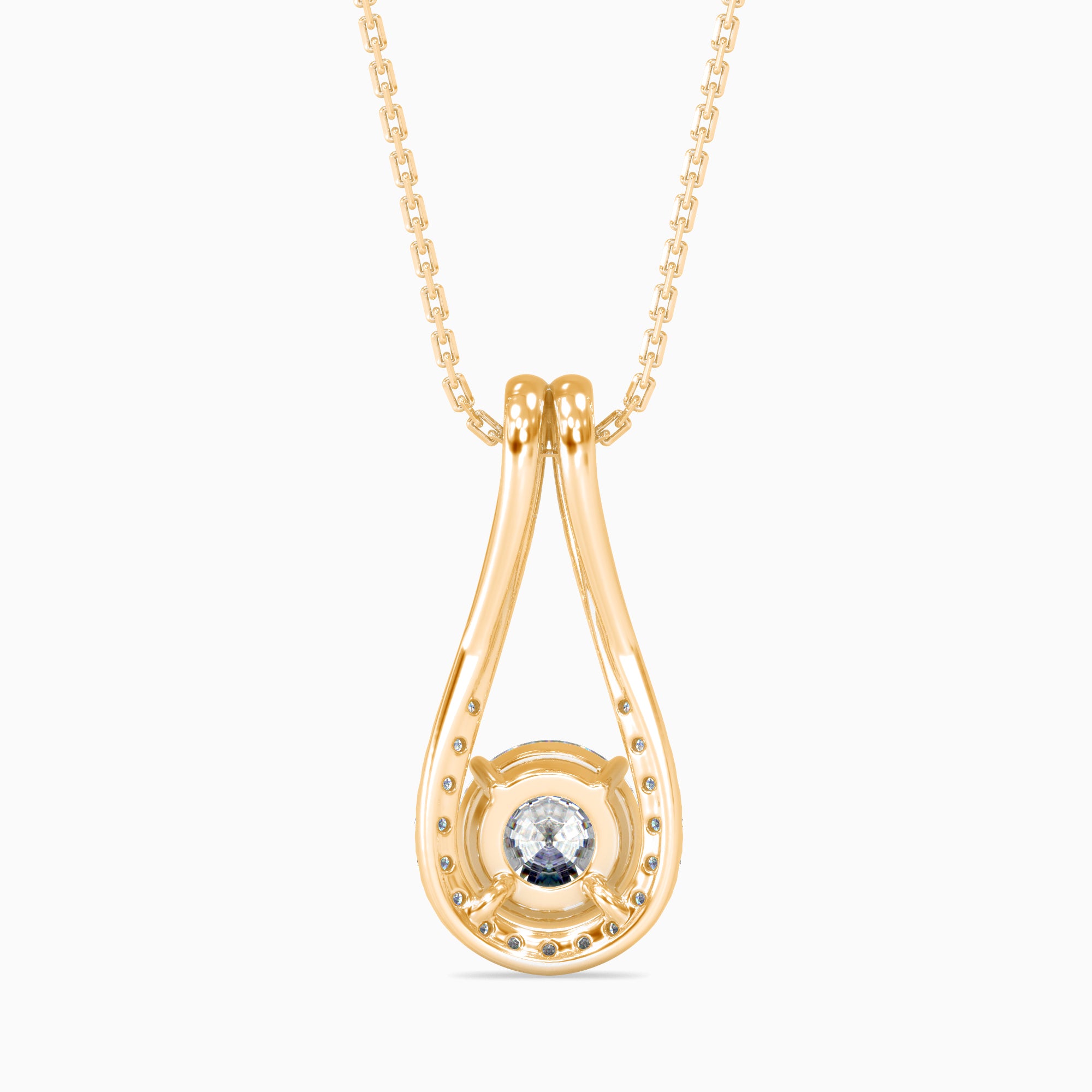 Giselle Solitaire Diamond Pendant-Golden