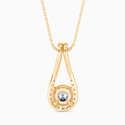 Giselle Solitaire Diamond Pendant-Golden