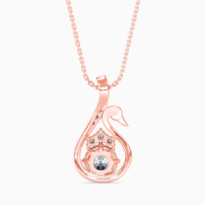 Carlota Diamond Solitaire Pendant-Rose Gold