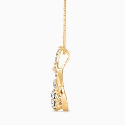 Carlota Diamond Solitaire Pendant-Golden