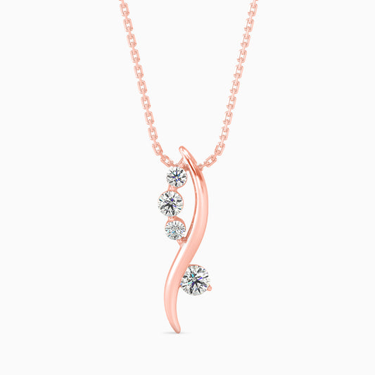 Bella Diamond Solitaire Pendant-Rose Gold