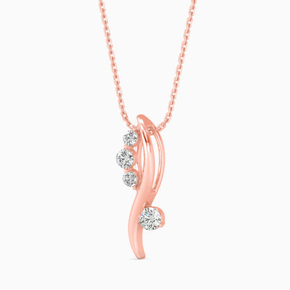 Bella Diamond Solitaire Pendant-Rose Gold