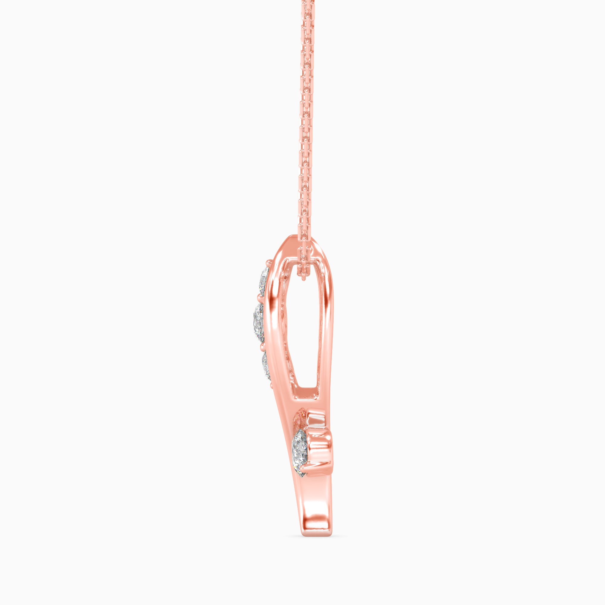 Bella Diamond Solitaire Pendant-Rose Gold