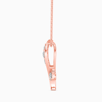 Bella Diamond Solitaire Pendant-Rose Gold