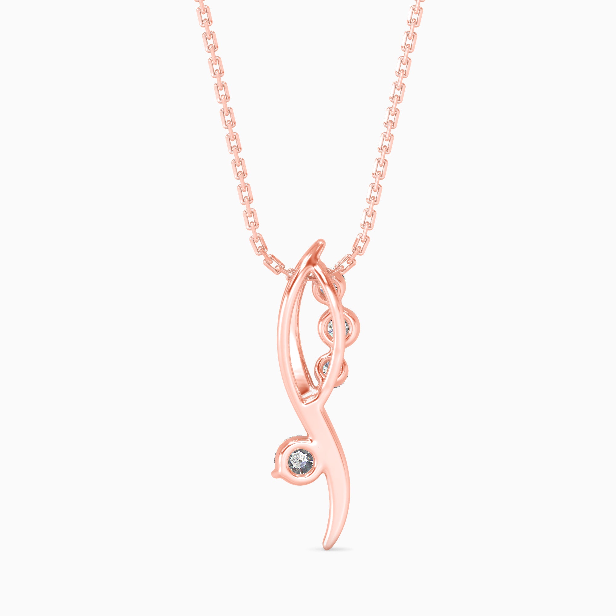 Bella Diamond Solitaire Pendant-Rose Gold