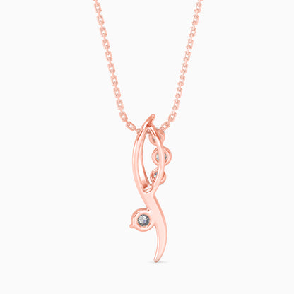 Bella Diamond Solitaire Pendant-Rose Gold