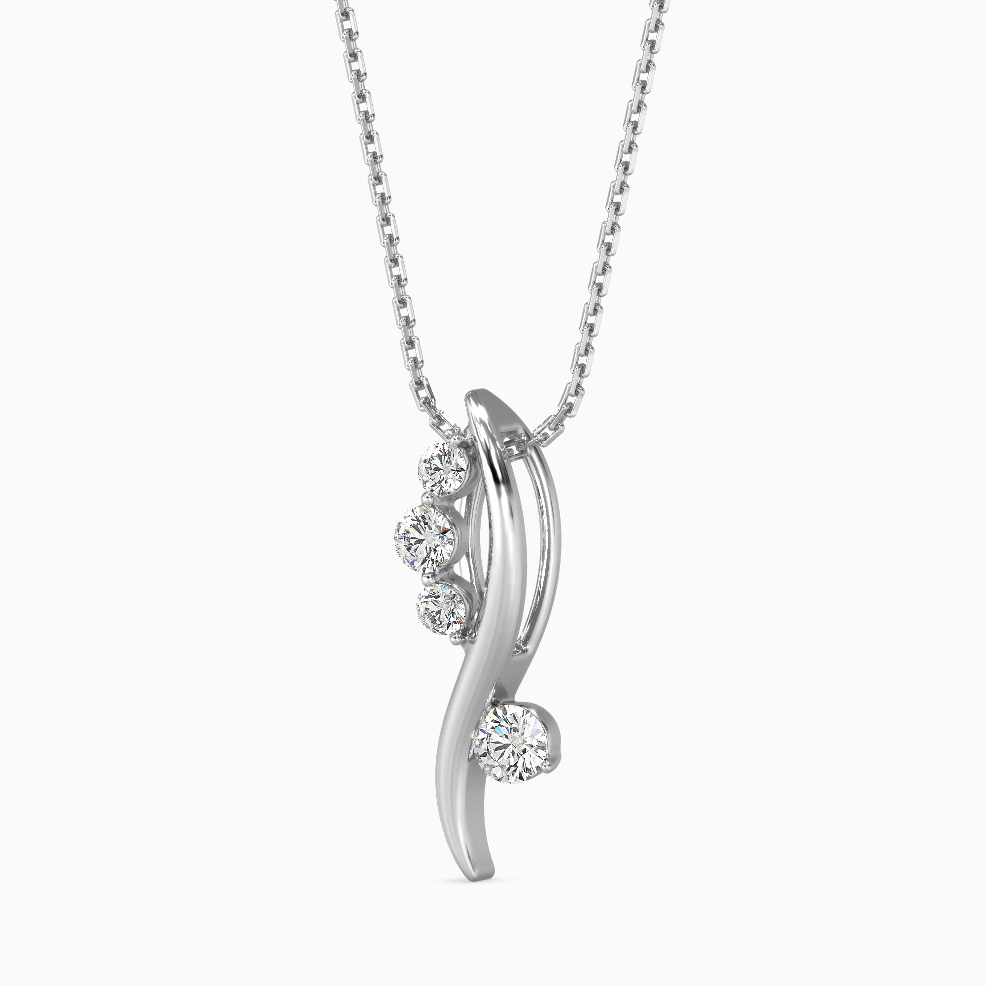 Bella Diamond Solitaire Pendant-Silver