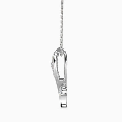Bella Diamond Solitaire Pendant-Silver