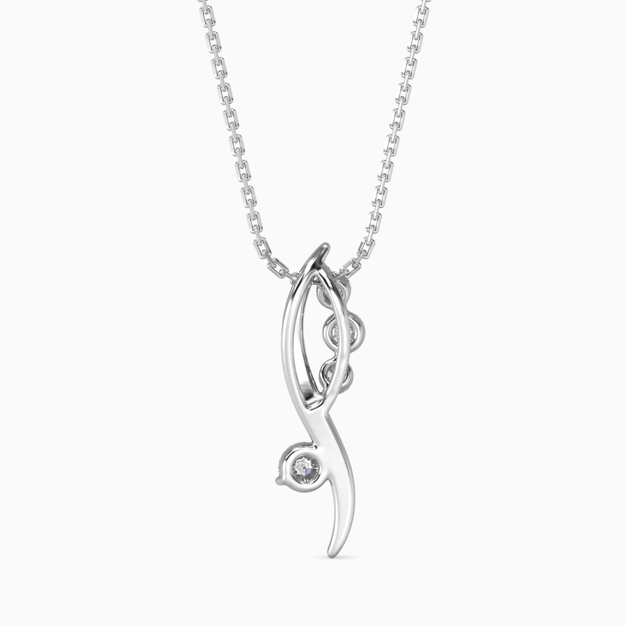 Bella Diamond Solitaire Pendant-Silver