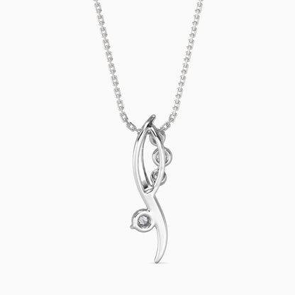 Bella Diamond Solitaire Pendant-Silver