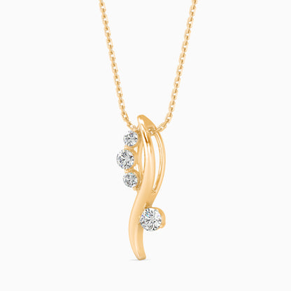Bella Diamond Solitaire Pendant-Golden