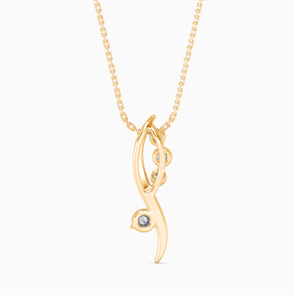 Bella Diamond Solitaire Pendant-Golden