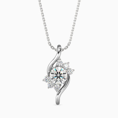 Soren Solitaire Diamond Pendant-Silver