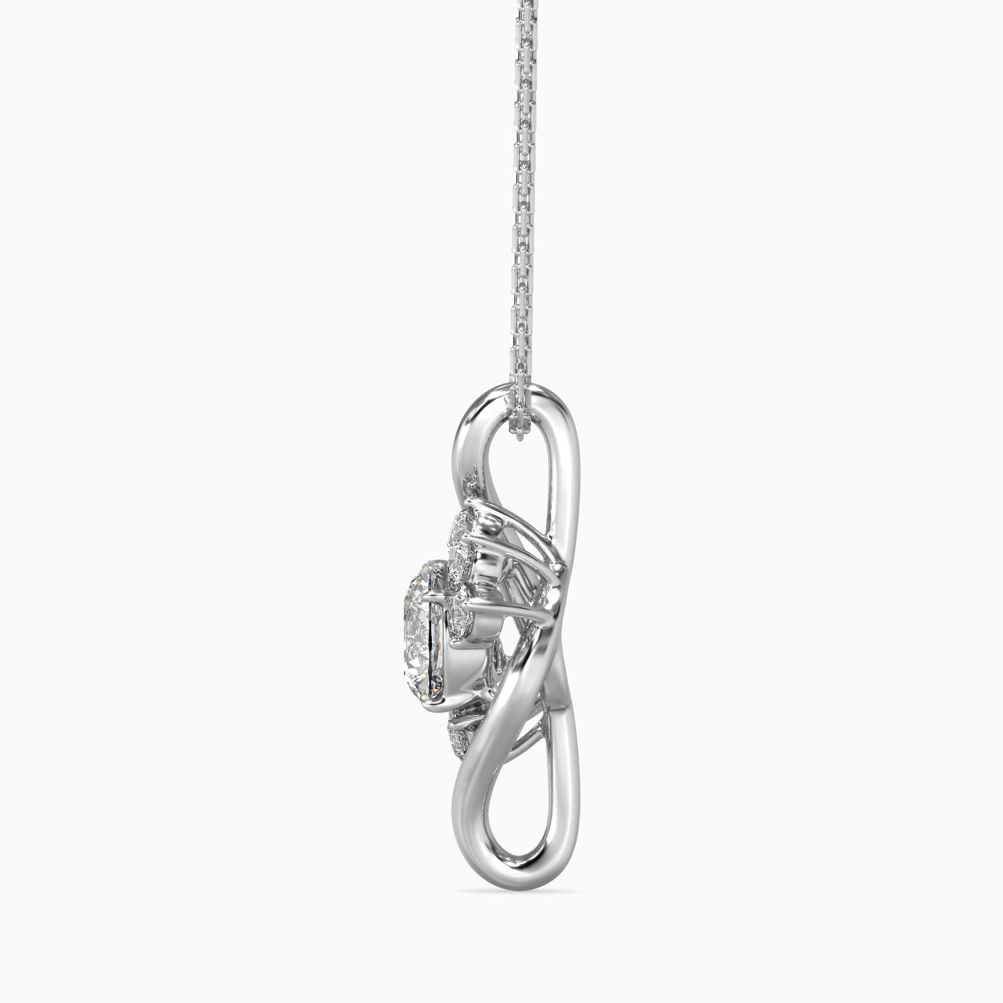 Soren Solitaire Diamond Pendant-Silver