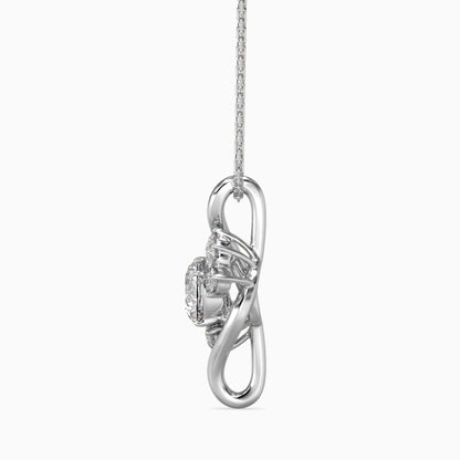 Soren Solitaire Diamond Pendant-Silver