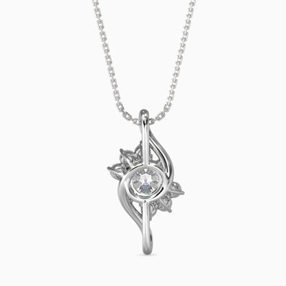 Soren Solitaire Diamond Pendant-Silver