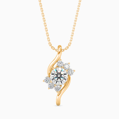 Soren Solitaire Diamond Pendant-golden