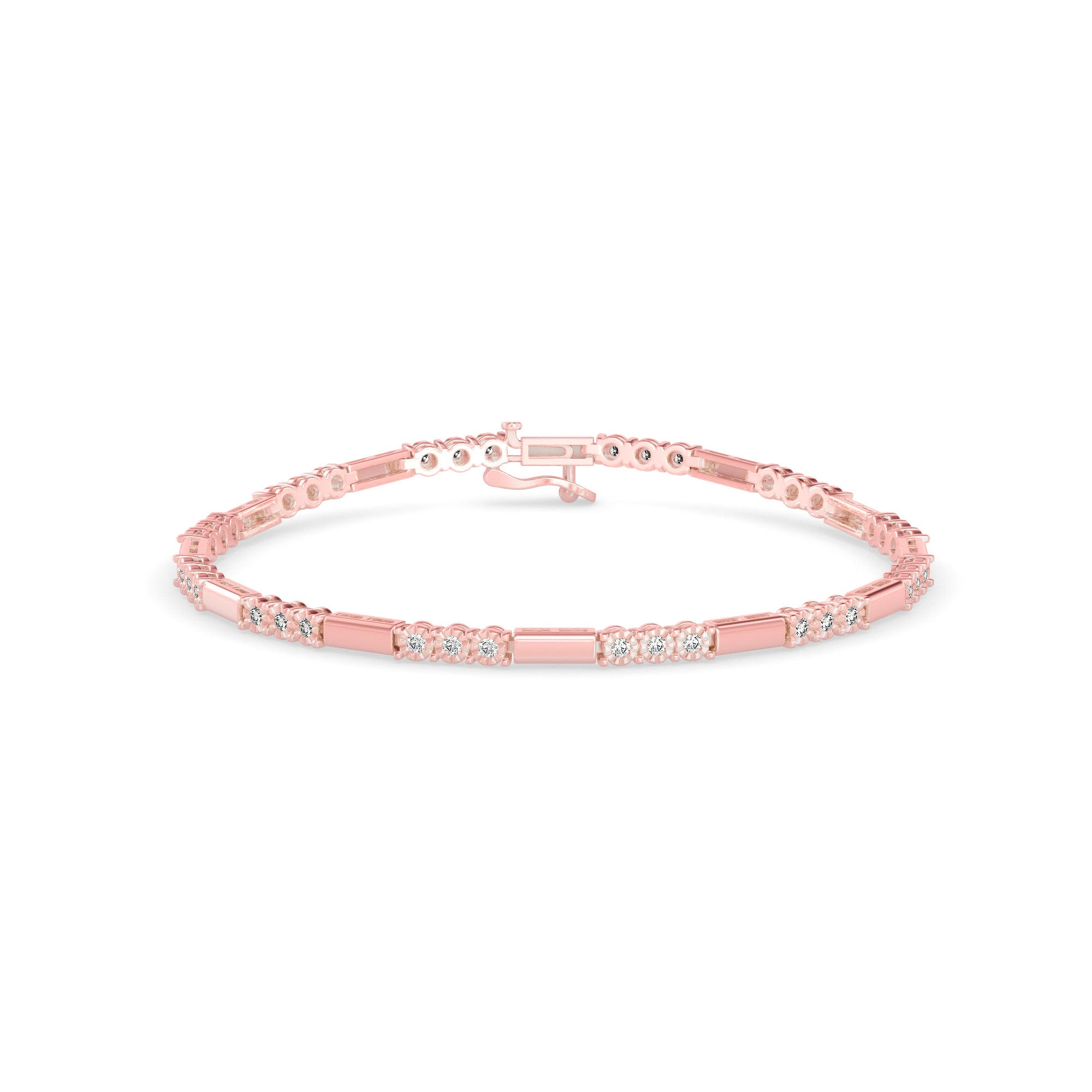 Diana Diamond Tennis Bracelet-Rose Gold