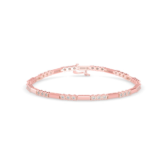 Diana Diamond Tennis Bracelet-Rose Gold