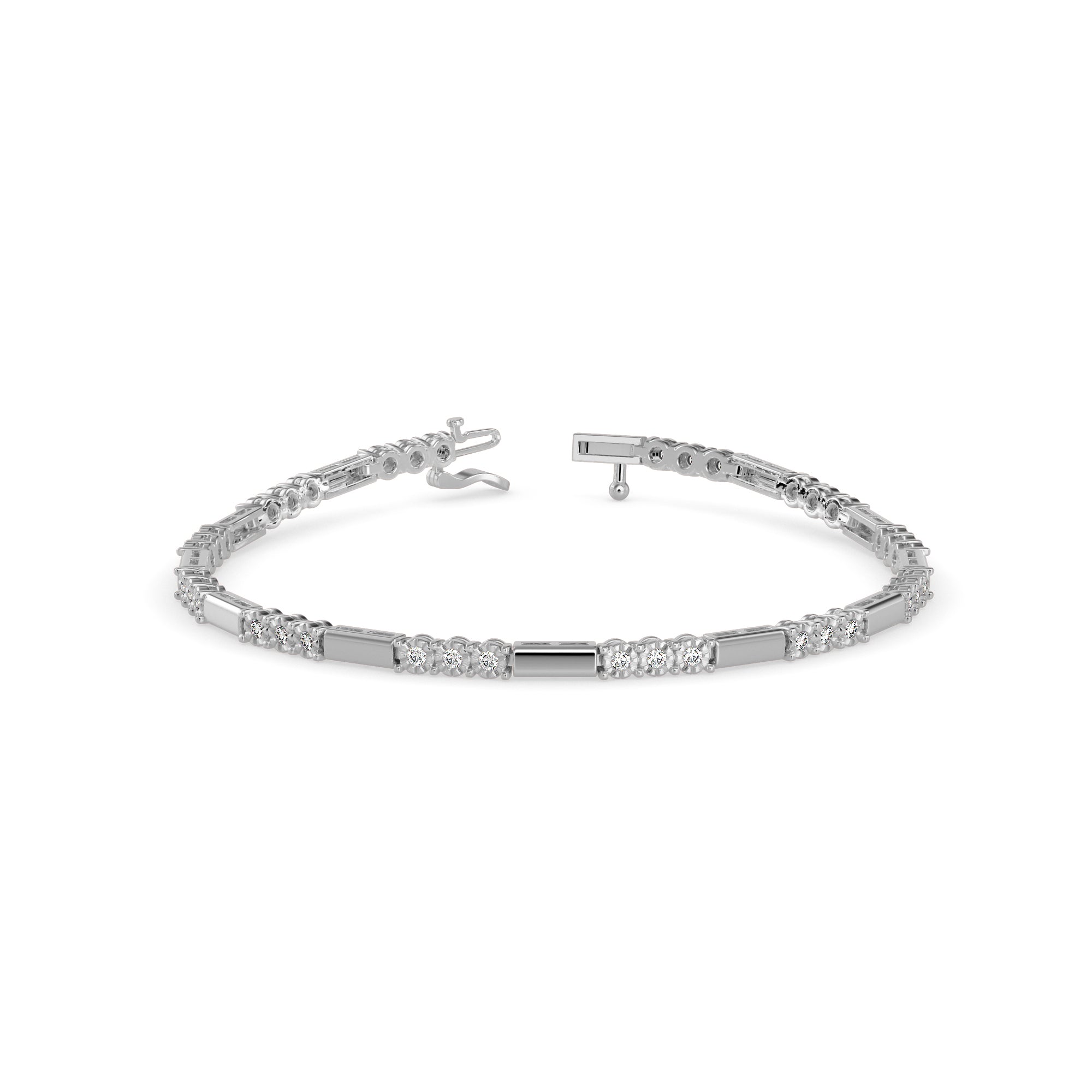 Diana Diamond Tennis Bracelet-Silver